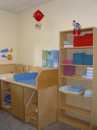 Wickelraum des Kindergartens